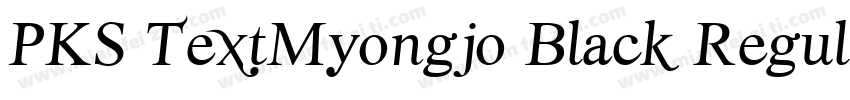 PKS TextMyongjo Black Regular字体转换